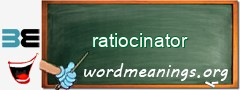 WordMeaning blackboard for ratiocinator